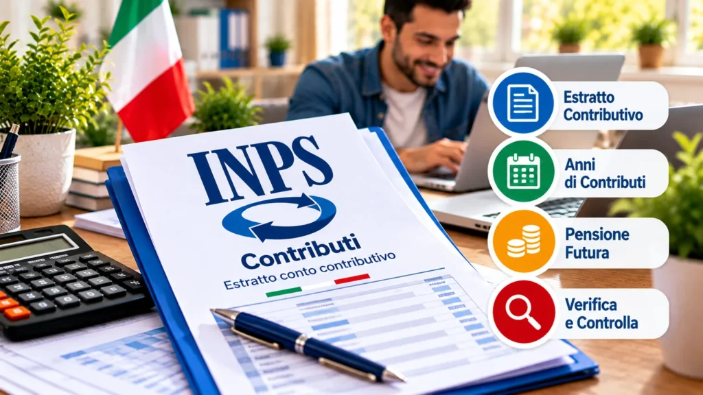 صورة توضيحية حول التحقق من اشتراكات INPS المسجلة للعامل في إيطاليا